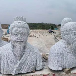 六盘水 白麻花岗岩石材人物立体雕刻