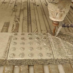 六盘水 芝麻白花岗岩石材盲人石、盲道石、盲点石