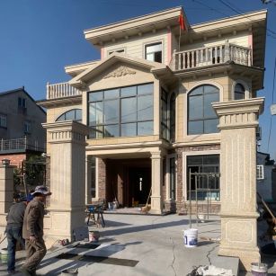 六盘水 黄金麻花岗岩荔枝面别墅外墙干挂私家专属