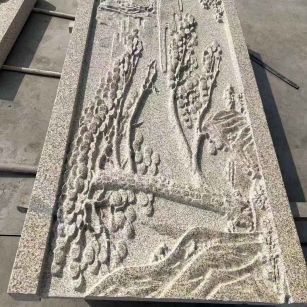 六盘水 黄金麻雕刻板浮雕迎客松