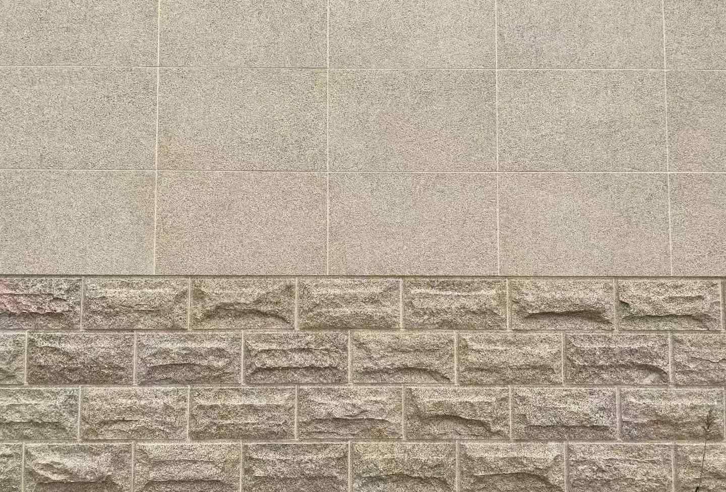 六盘水 黄金麻自然面蘑菇石配荔枝面干挂