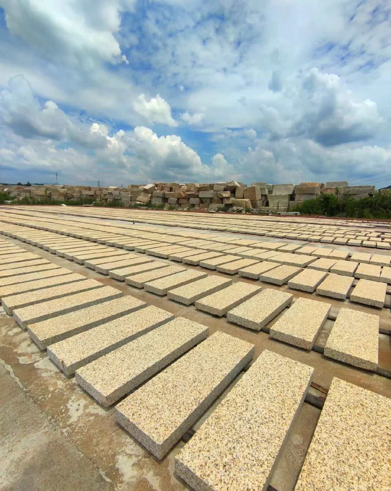 六盘水 黄金麻花岗岩荔枝面地铺石防护中