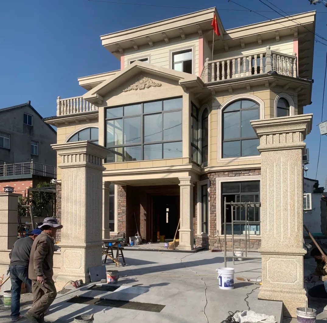 六盘水 黄金麻花岗岩荔枝面别墅外墙干挂私家专属